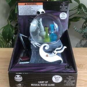 Jack Skellington and Zero Light Up Musical Halloween Water / Snow Globe